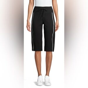 Walmart Bermuda Shorts with White Trim. 1 pair Black and 1 pair Heather Gray